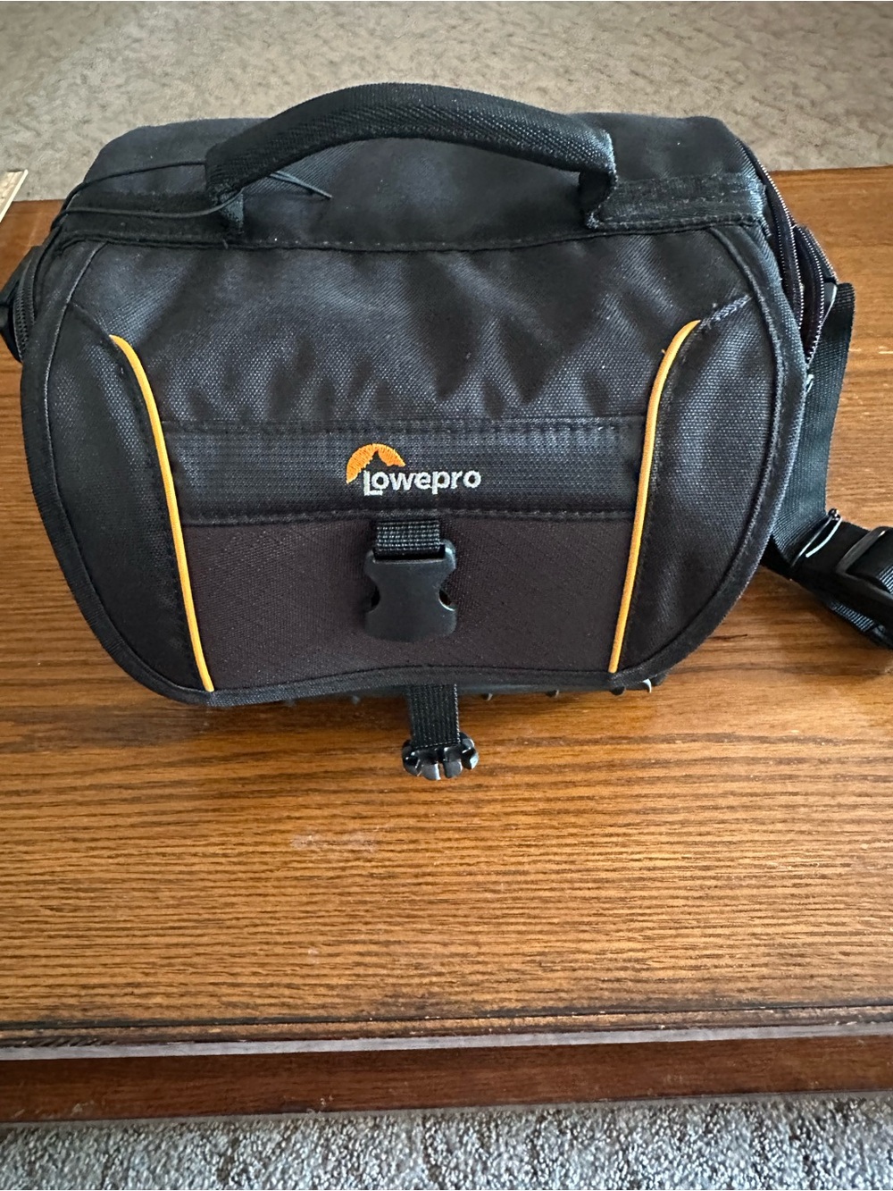 Lowepro Black Camera Bag with Yellow Trim